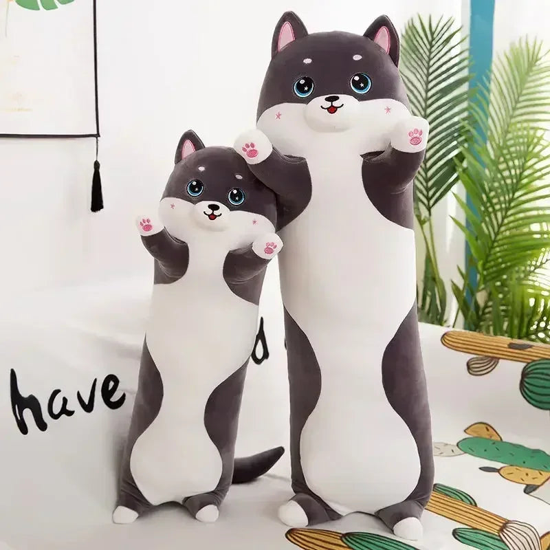 Side Sleeping Body Pillow Black Husky Long For Children Adults