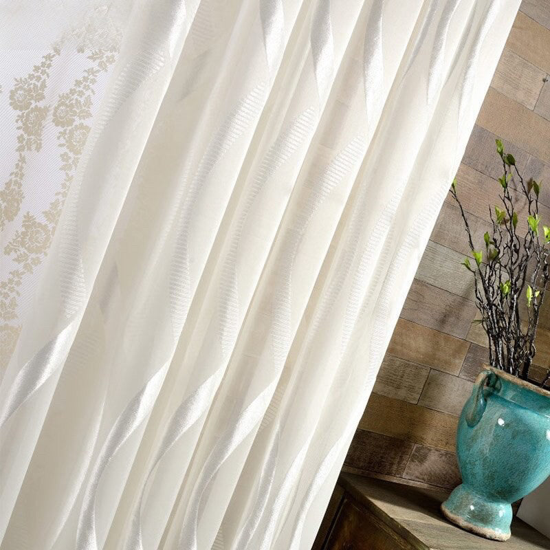 500Cm Curtains Plain White Modern Luxury Retro Style For Garden Decor