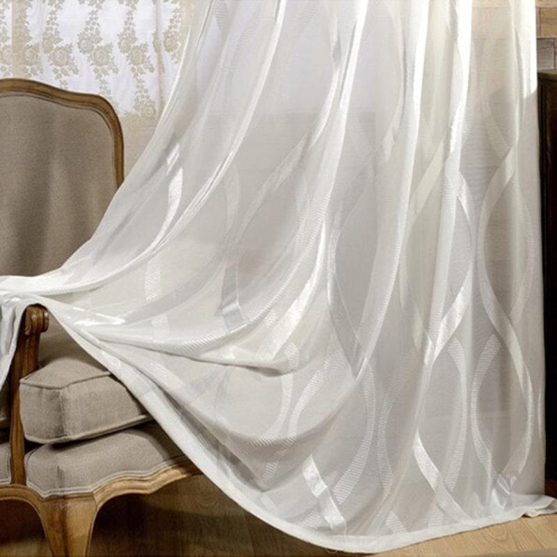 500Cm Curtains Plain White Modern Luxury Retro Style For Garden Decor