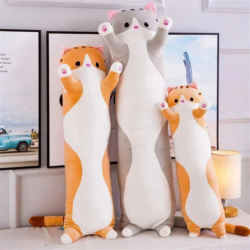 Side Sleeping Body Pillow Gray Husky Long For Children And Adult 110Cm