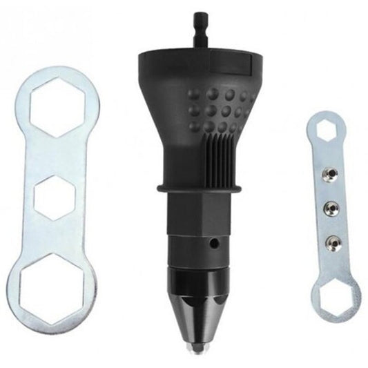 Drill Adapter Electric Riveter Gun Head Black
