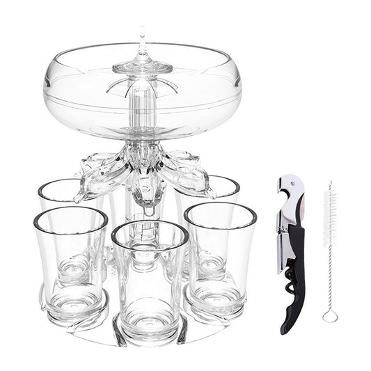 Drink Shot Dispenser With 6 Glasses Set Drinking Game Tool Party Supplies