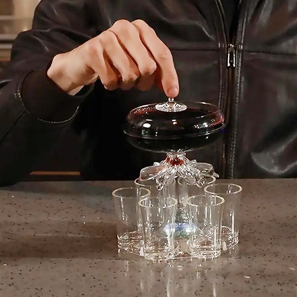 Drink Shot Dispenser With 6 Glasses Set Drinking Game Tool Party Supplies