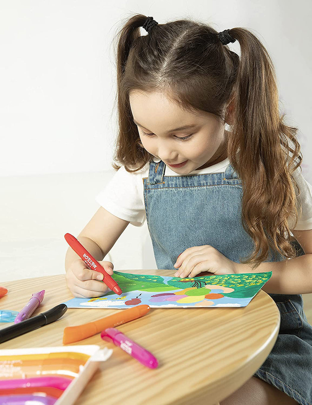 Yplus Silky Gel Crayon Set 12 Colours Non Toxic Washable Food Grade Safe Kids
