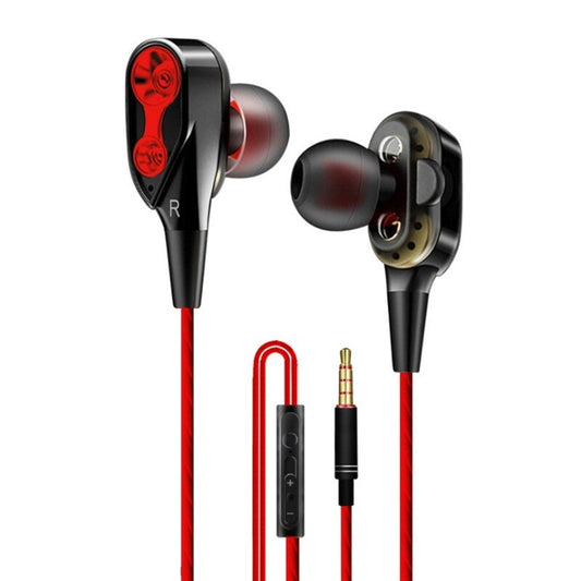 Dual Dynamic Earphones 2 Drivers Moving Coil Iron 3.5Mm Universal In-Ear Wired