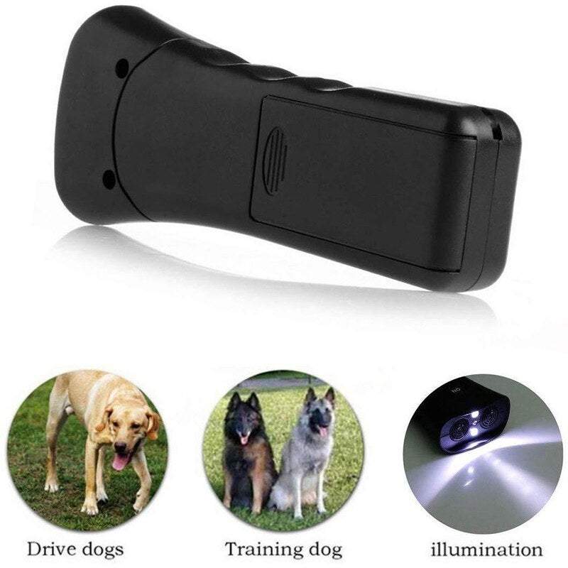 Bark Collars Devices Dual Head Portable Handheld Ultrasonic Pet Dog Repelled Control Training Trainer Black