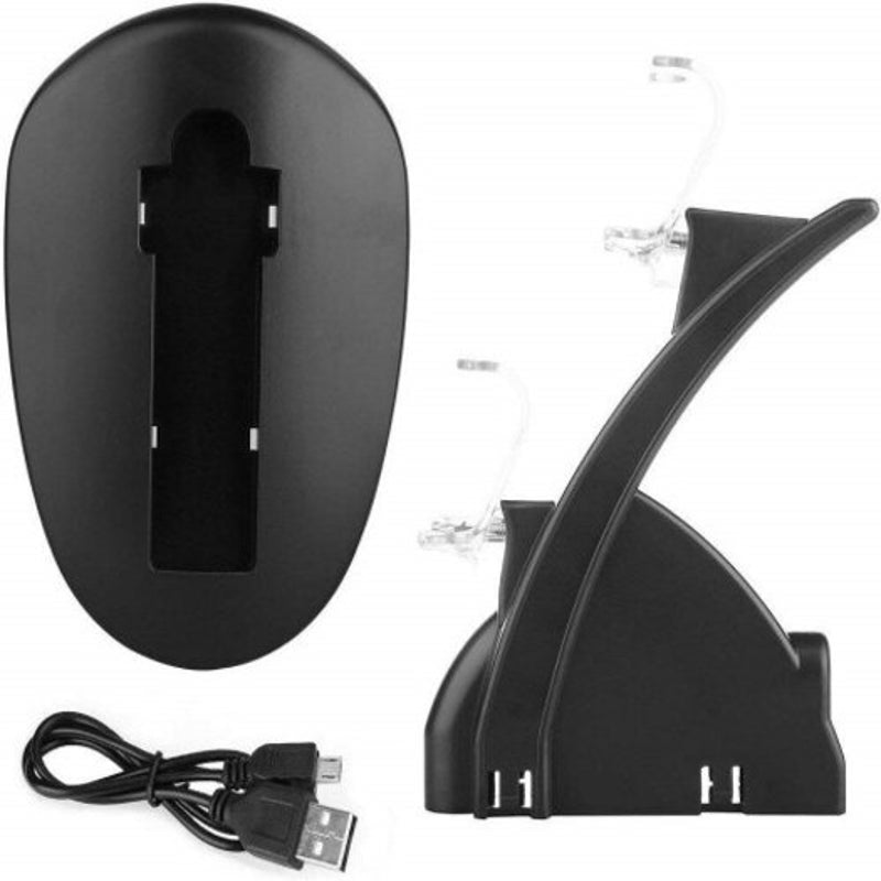 Dual Usb Charger Charging Station Stand For Ps4 / Pro Slim Black