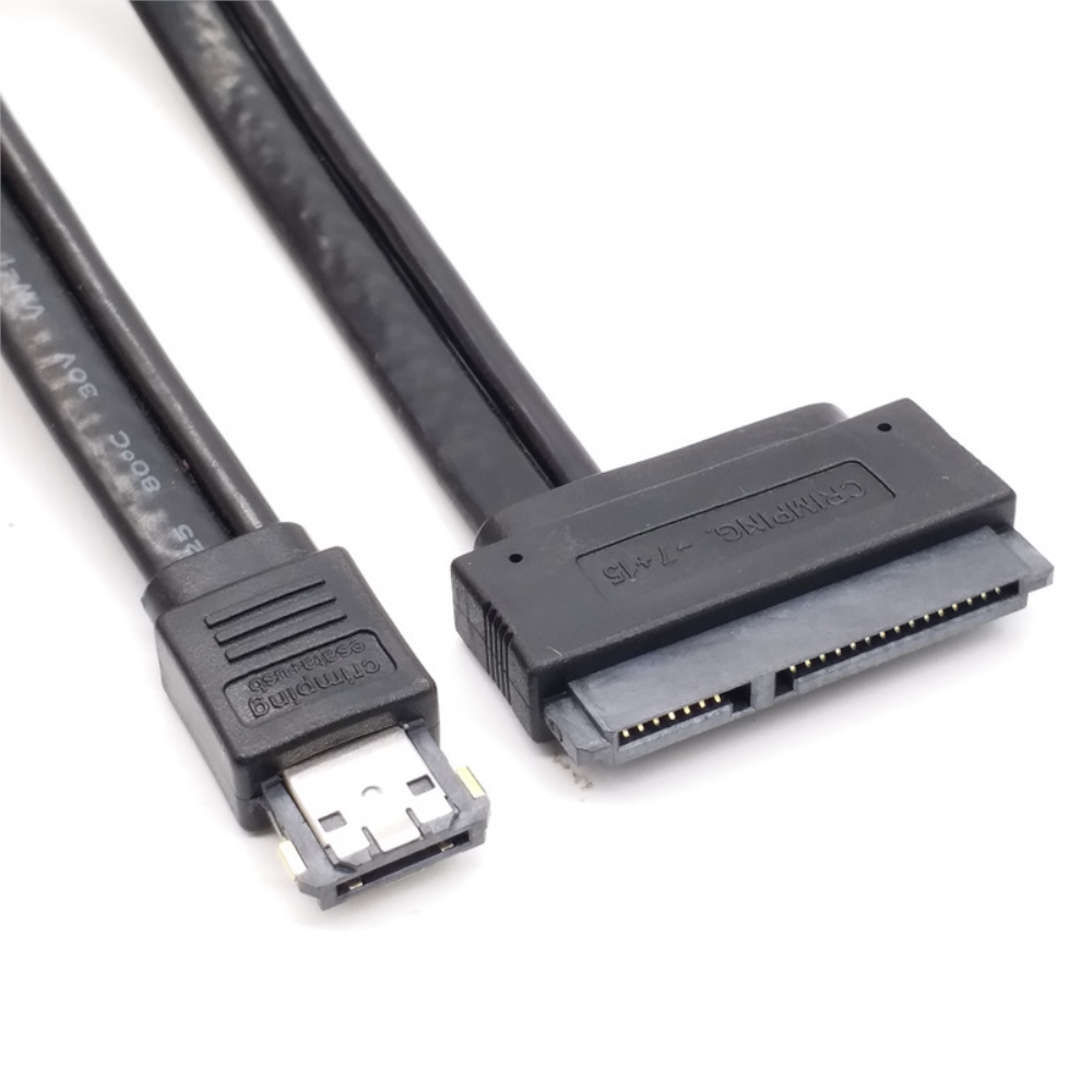 Dual Power Supply Esata Usb 12V 5V Combo 22Pin Hard Drive Cable Cord