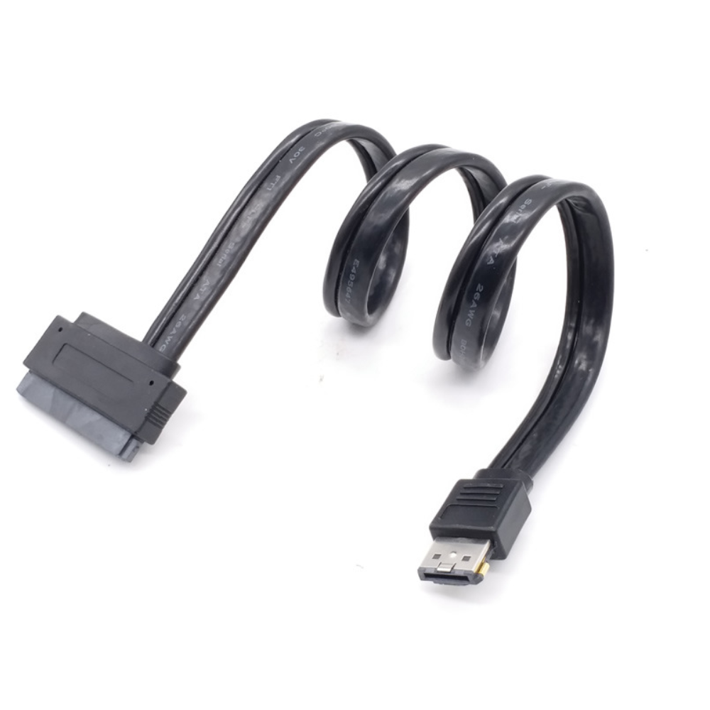 Dual Power Supply Esata Usb 12V 5V Combo 22Pin Hard Drive Cable Cord