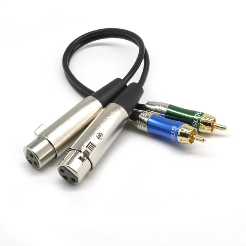 Audio Sound 2 Xlr Female To Rca Jumper Cable