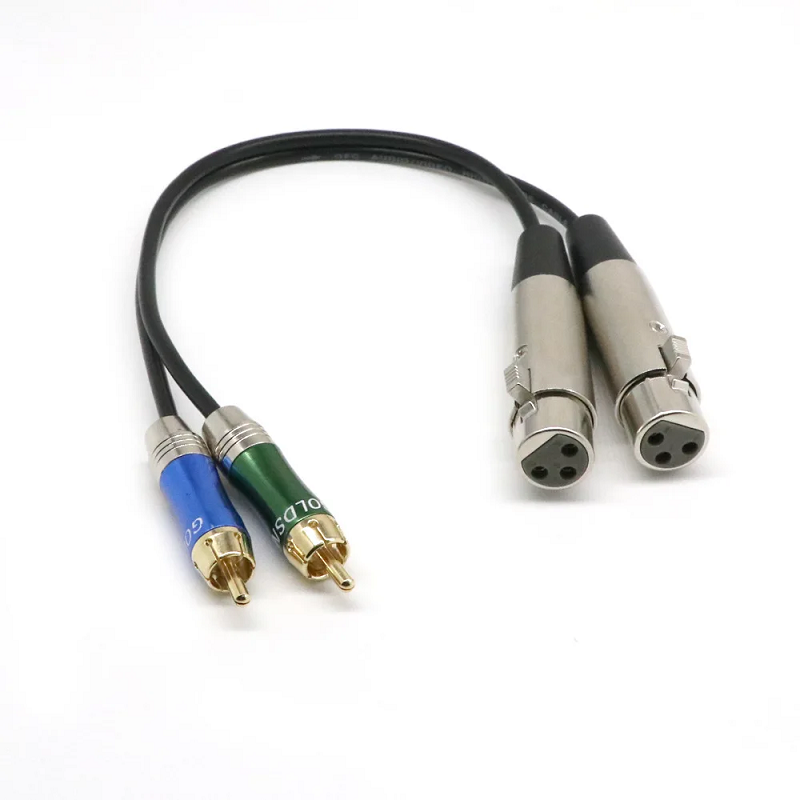 Audio Sound 2 Xlr Female To Rca Jumper Cable