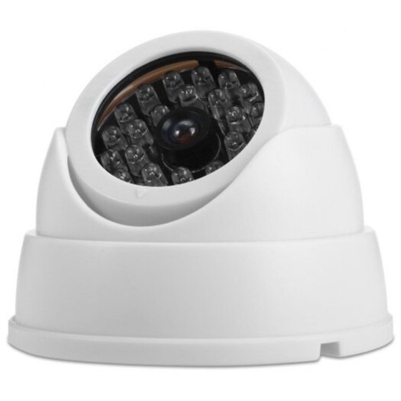 Dummy Fisheye Surveillance Camera White