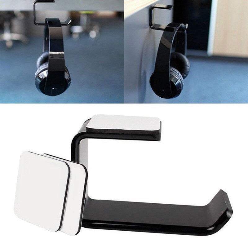 Universal Headphone Bracket Hanger Under Desk Wall Mounted Headset Holder Hook