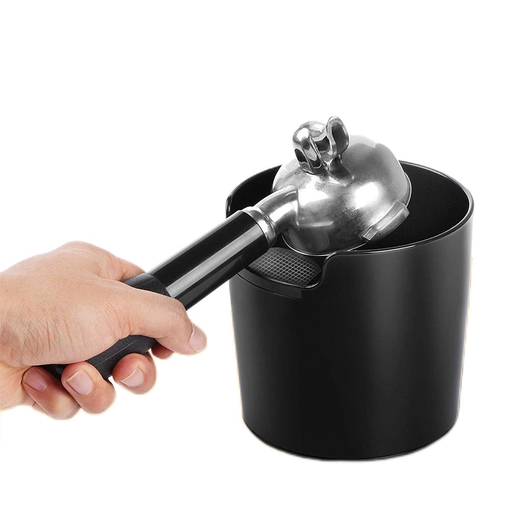Durable Knock Box With Non-Slip Base Dual Use In One And Coffee Grounds Collector