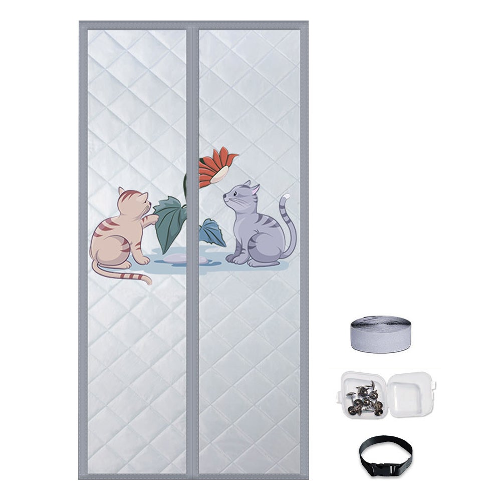 Durable Magnetic Thermal Insulated Door Curtain With Closure