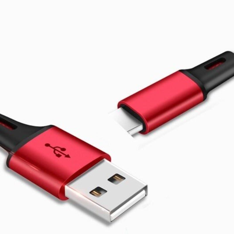 Durable Nice 1.2 M Multi Function 3 In Synchronous Fast Charging Data Cable Lava Red