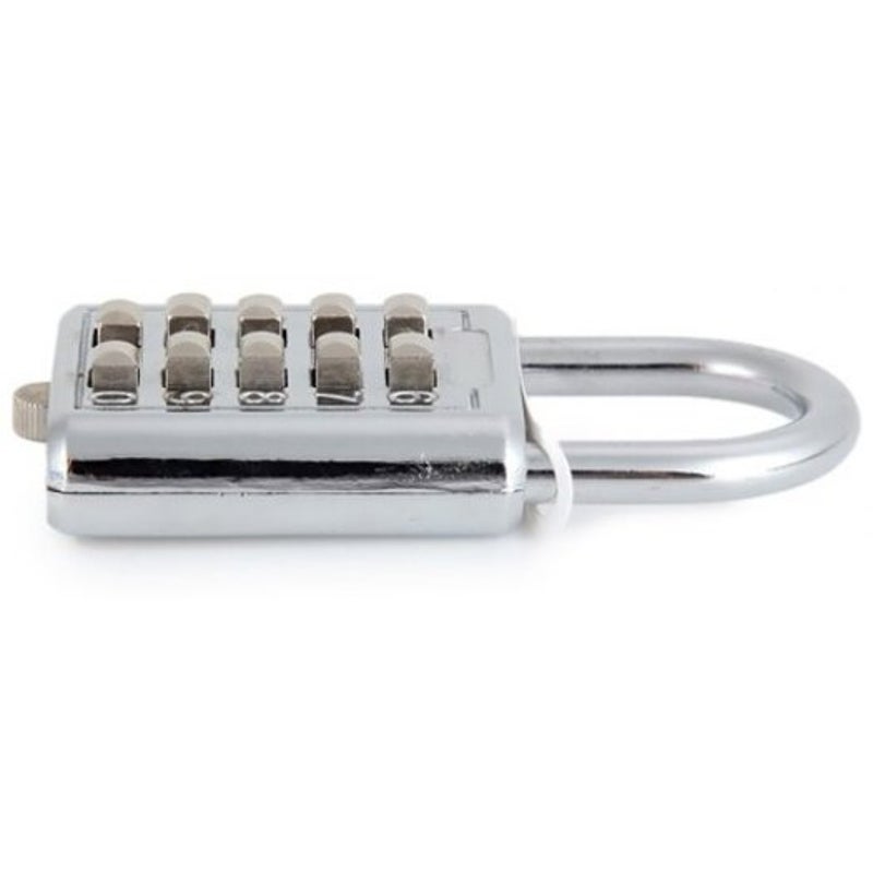 Durable Resettable Ten Number Combination Padlock Push Button Coded Lock