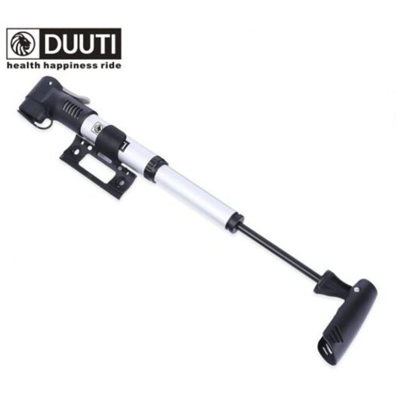 Bicycle Aluminum Alloy Pump Air Tire Inflator Silver And Black