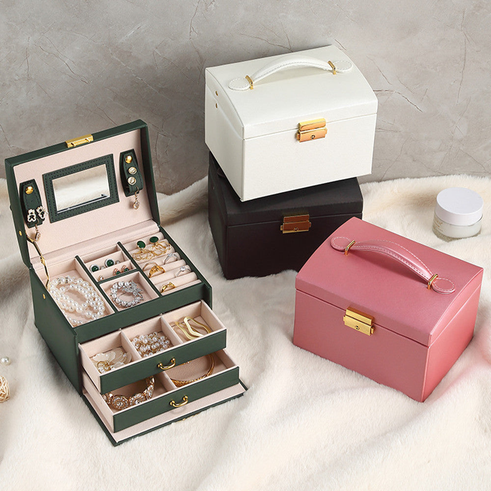 Veile Studios Three-Tier Portable Jewellry Organiser Storage Box Drawers