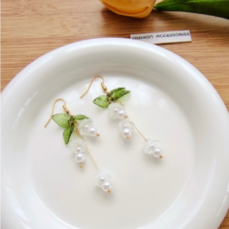 Veile Studios Lily Of The Valley Flower Female Earrings