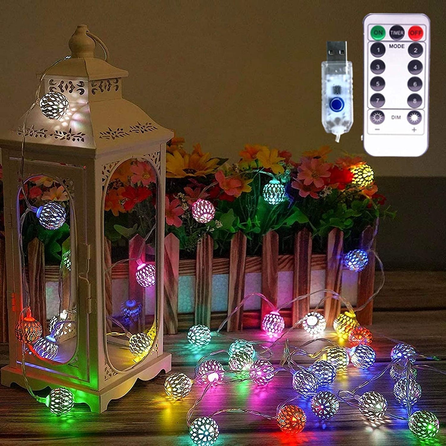 20 Led 3M Metal Ball String Lights Decorative Fairy