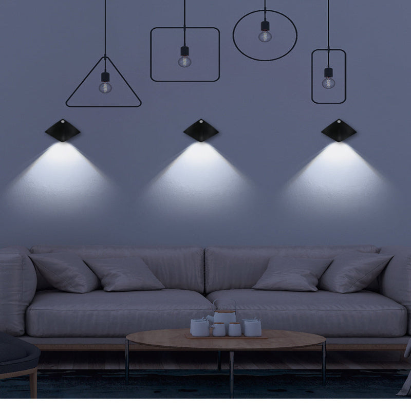 Wireless Usb Rechargeable Decor Wall Lamp Human Body Sensing Home Night Lights Bedroom Porch Balcony Corridor Lamps