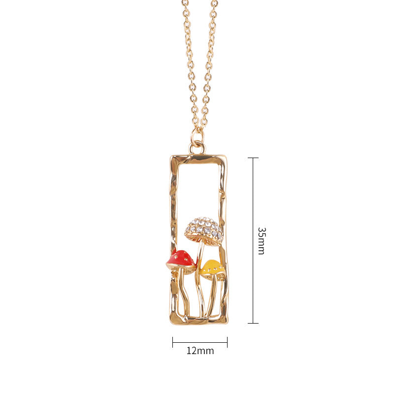 Veile Studios Cute Mushroom Pendant Necklace Jewellery
