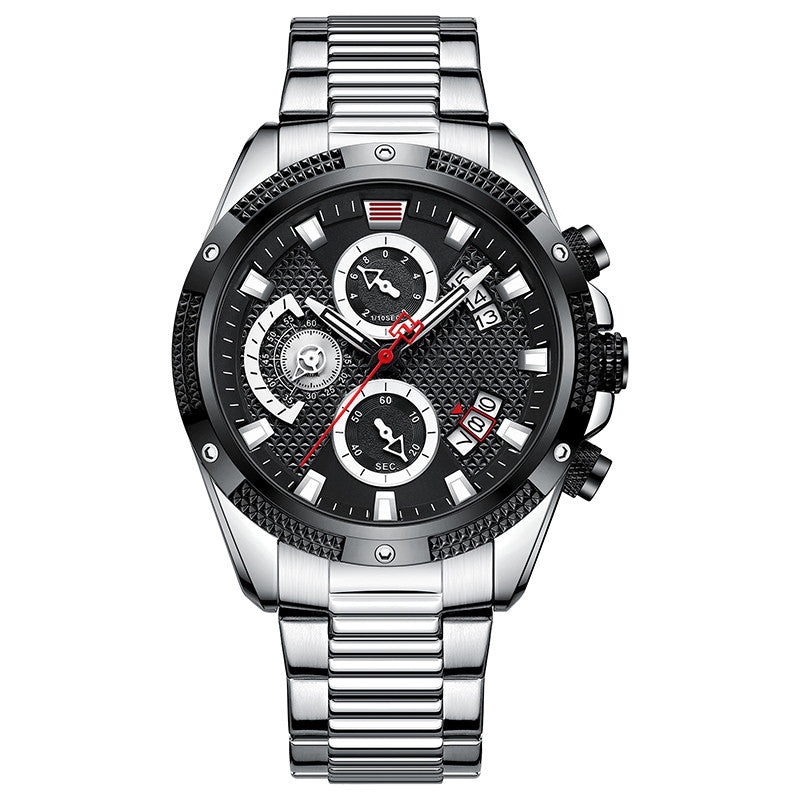 Veile Studios Mens Fashion Sports Waterproof Multifunctional Large Dial Quartz Watch Stylish
