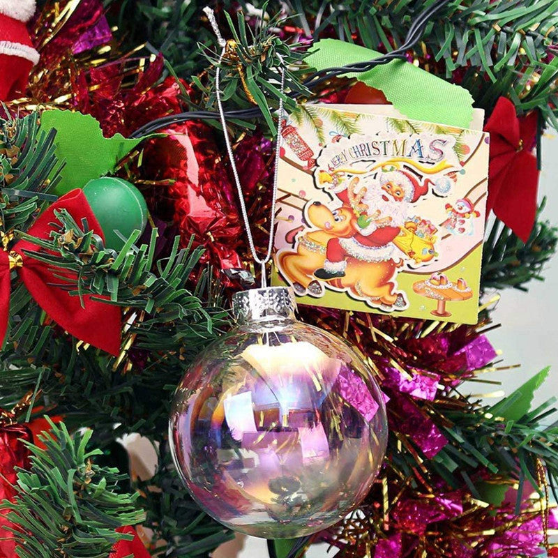 6Pcs Transparent Plastic Christmas Bauble Ball Tree Decorations