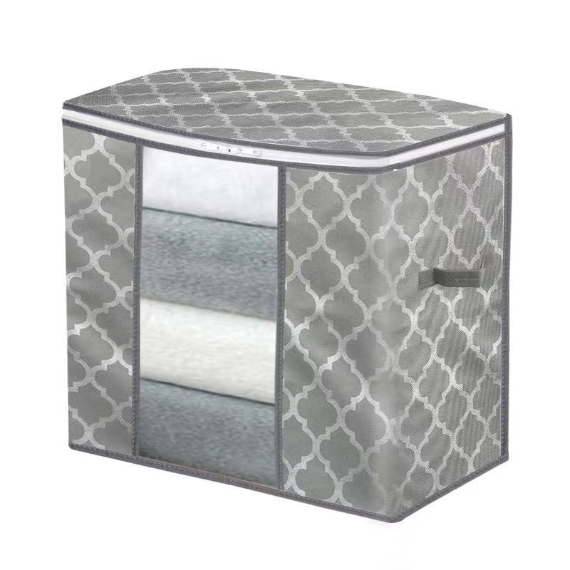 Non Woven Foldable Patterned Storage Bag With See Through