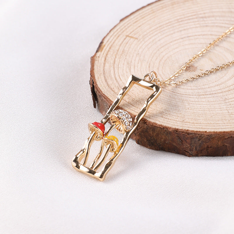 Veile Studios Cute Mushroom Pendant Necklace Jewellery