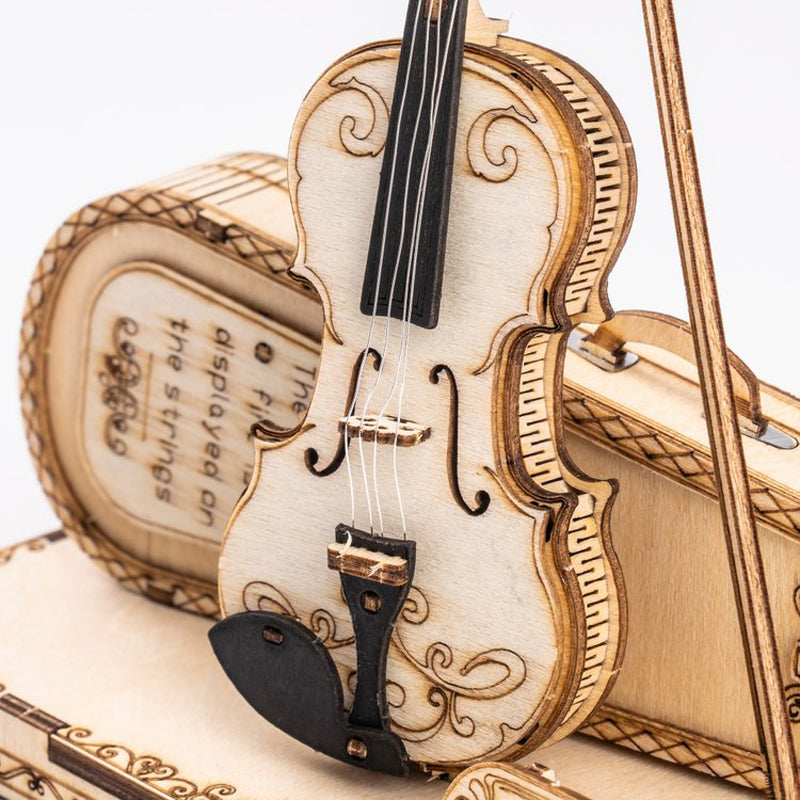 Robotime Rokr Violin Capriccio Model 3D Wooden Puzzle Easy Assembly Kits Musical Diy Gifts For Boys&Girls Building Block