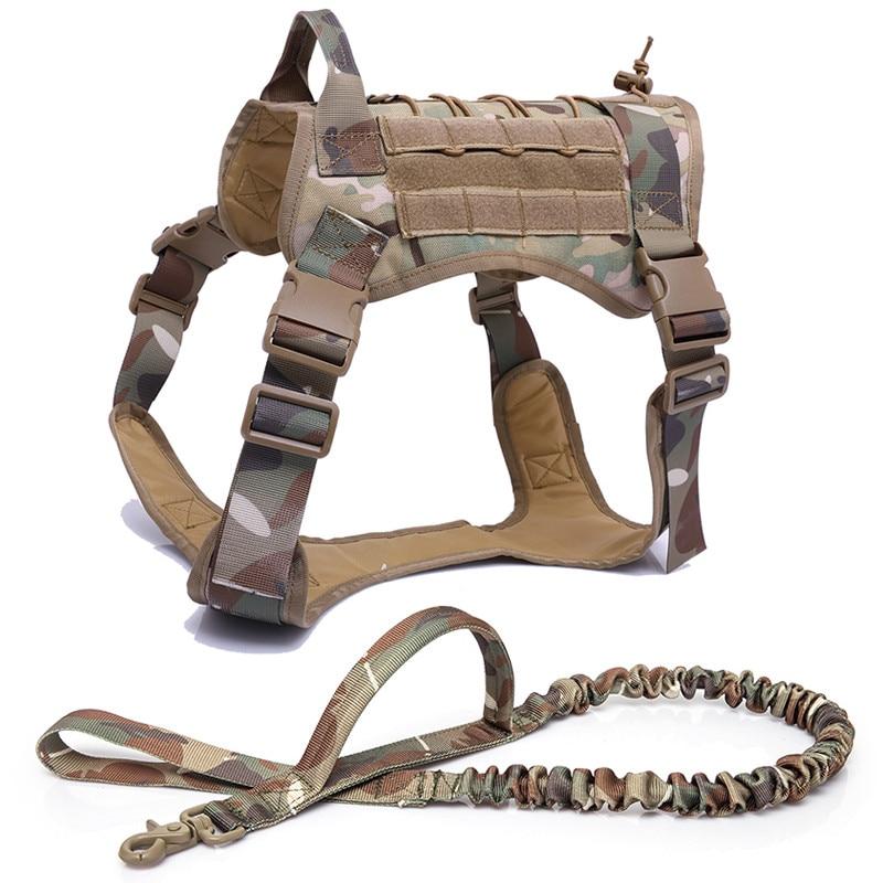 Tactical Dog Harness Vest With Handle Leash