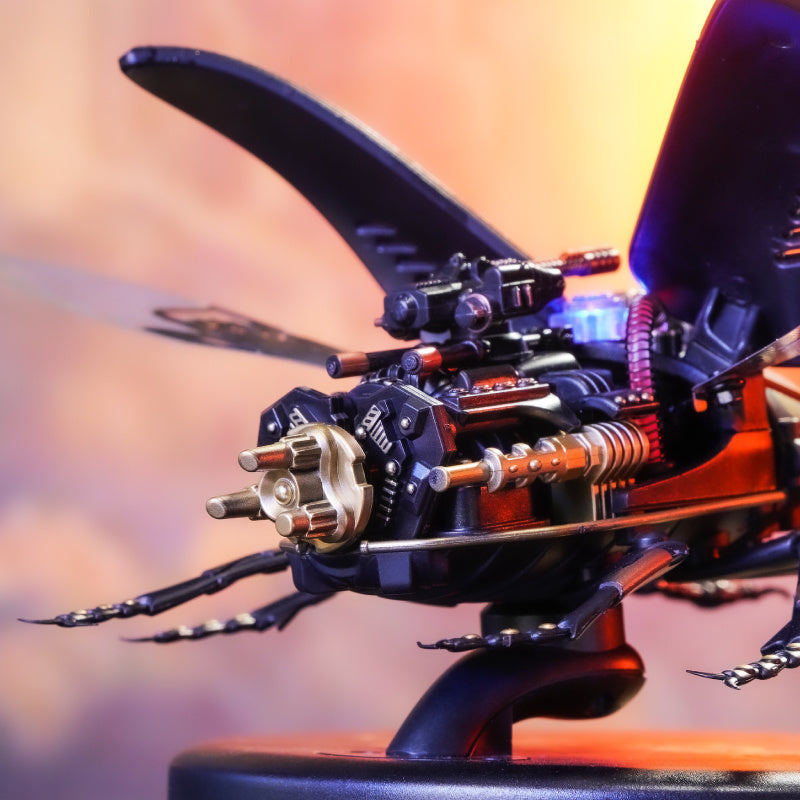 Robotime Rokr The Storm Beetle Diy Moveable Mechanic Organism Puzzle Steampunk Design