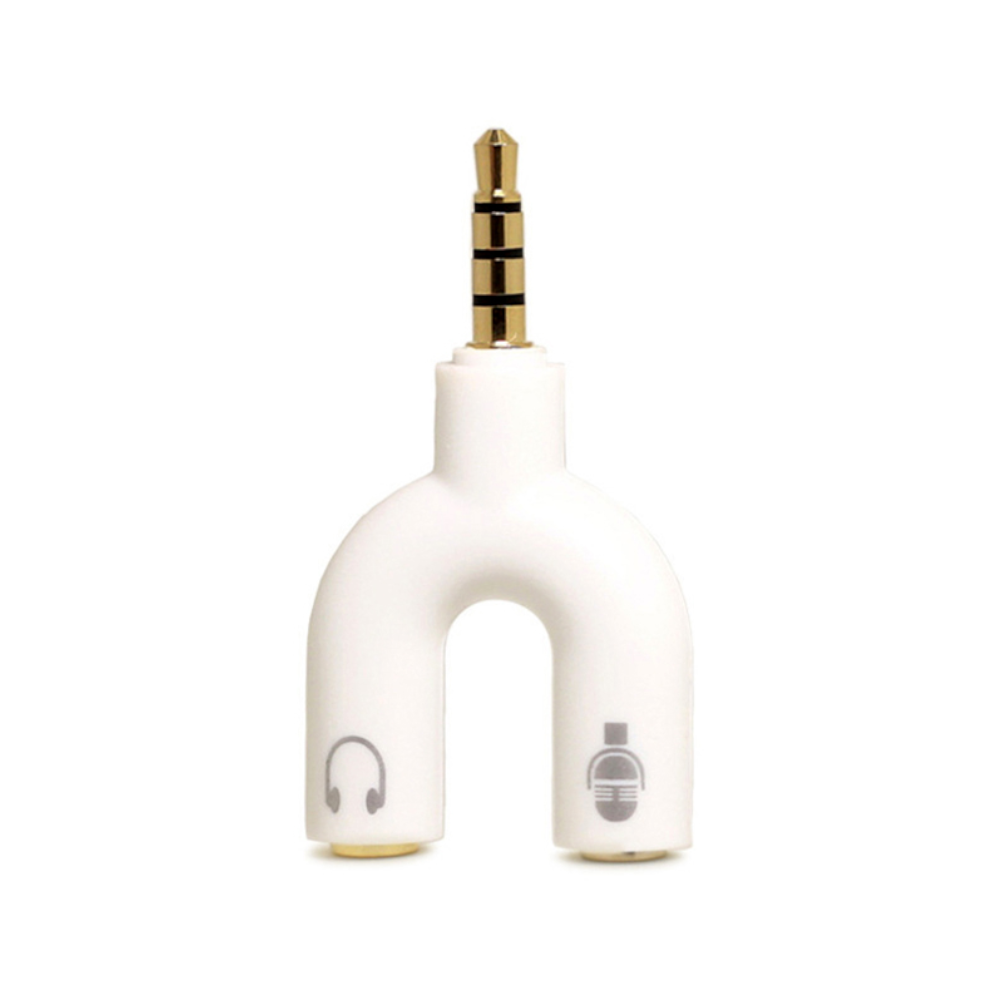 Earphone Connector Converter 3.5Mm Stereo Splitter Audio To Mic Headset Plug Adapter
