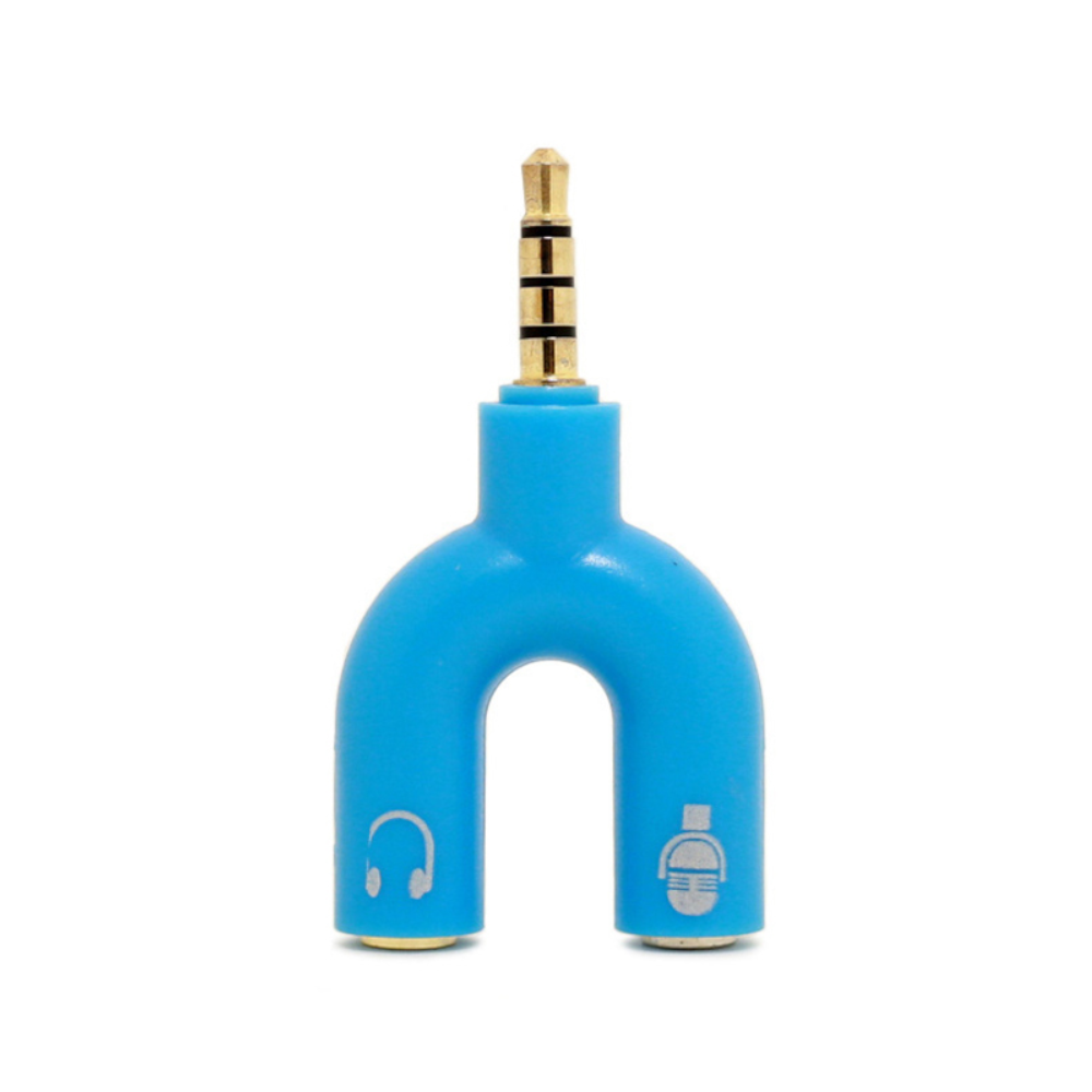 Earphone Connector Converter 3.5Mm Stereo Splitter Audio To Mic Headset Plug Adapter