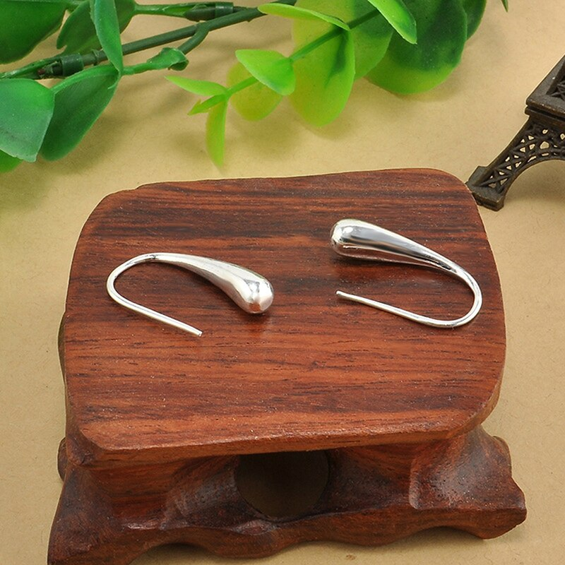 Veile Studios Earrings Simple Drop Hook Sterling Silver Tear