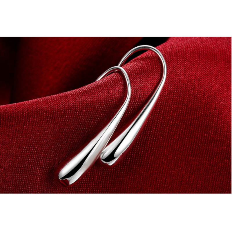 Veile Studios Earrings Simple Drop Hook Sterling Silver Tear