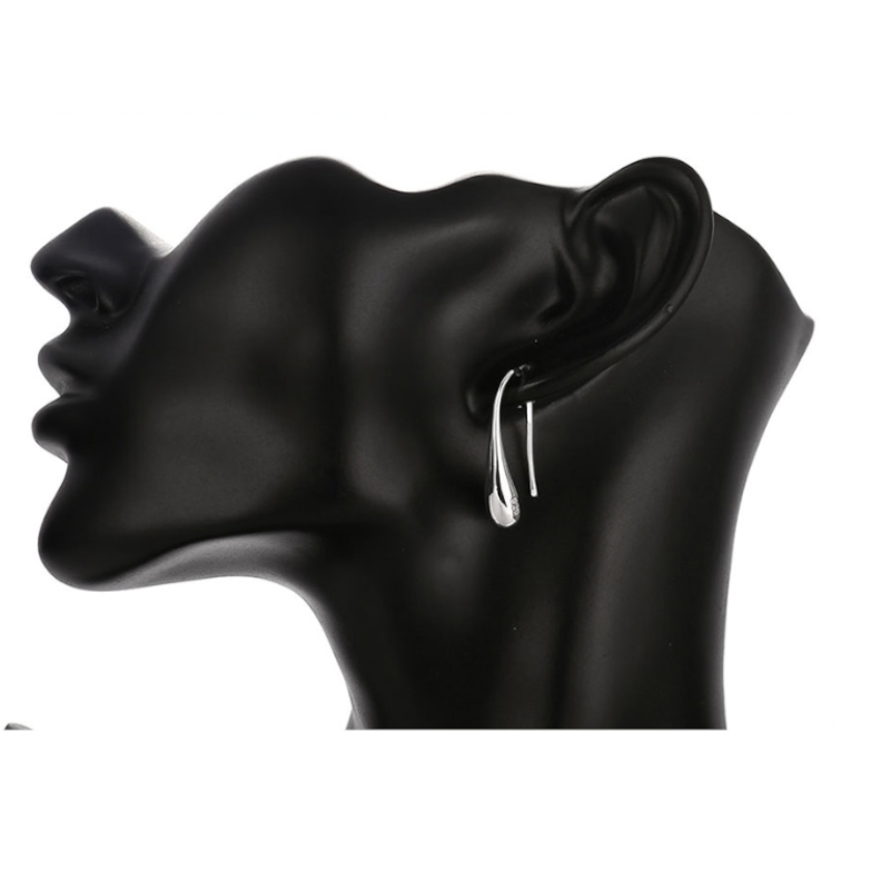 Veile Studios Earrings Simple Drop Hook Sterling Silver Tear