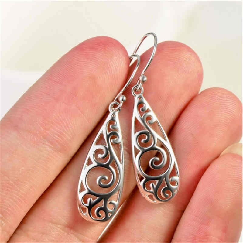 Veile Studios Earrings Sterling Filigree Teardrop Fashion Dangle Drop
