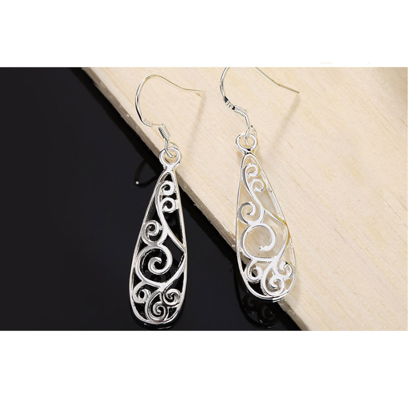 Veile Studios Earrings Sterling Filigree Teardrop Fashion Dangle Drop