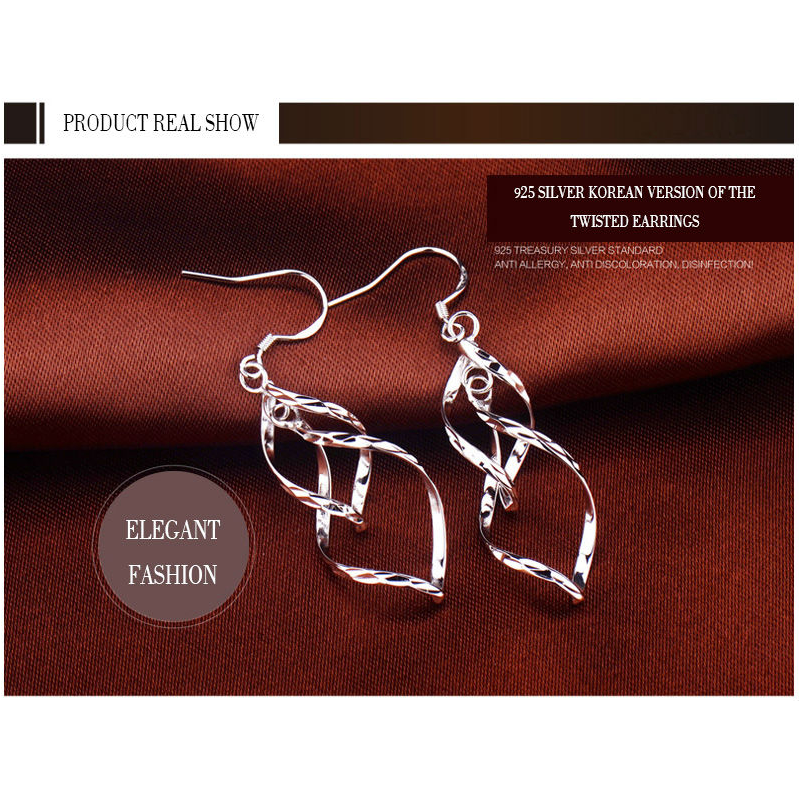 Veile Studios Earrings Women Classic Double Linear Loops Design Twist Wave
