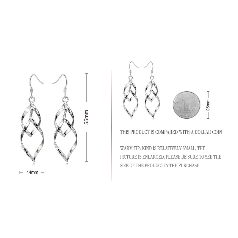 Veile Studios Earrings Women Classic Double Linear Loops Design Twist Wave