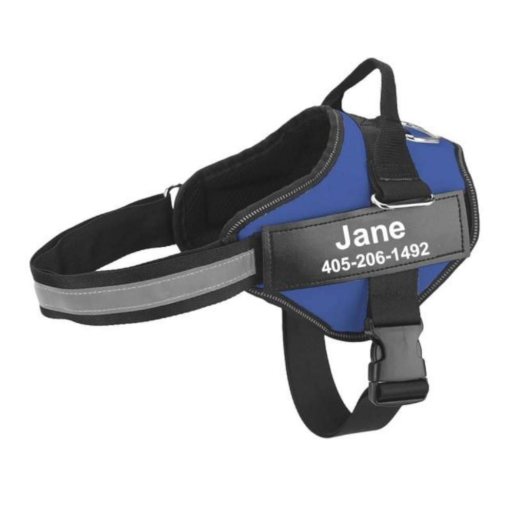 Easy Snap Reflective Dog Harness With Custom Id Patch