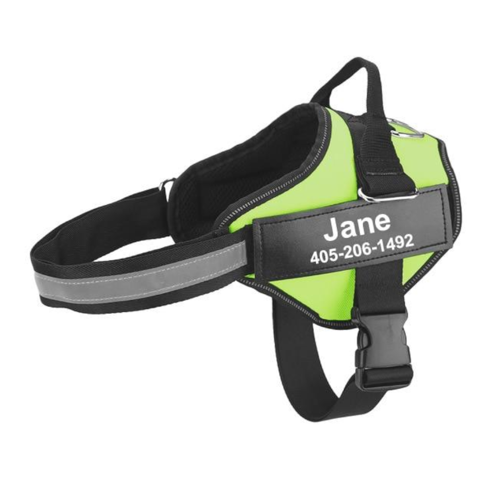 Easy Snap Reflective Dog Harness With Custom Id Patch