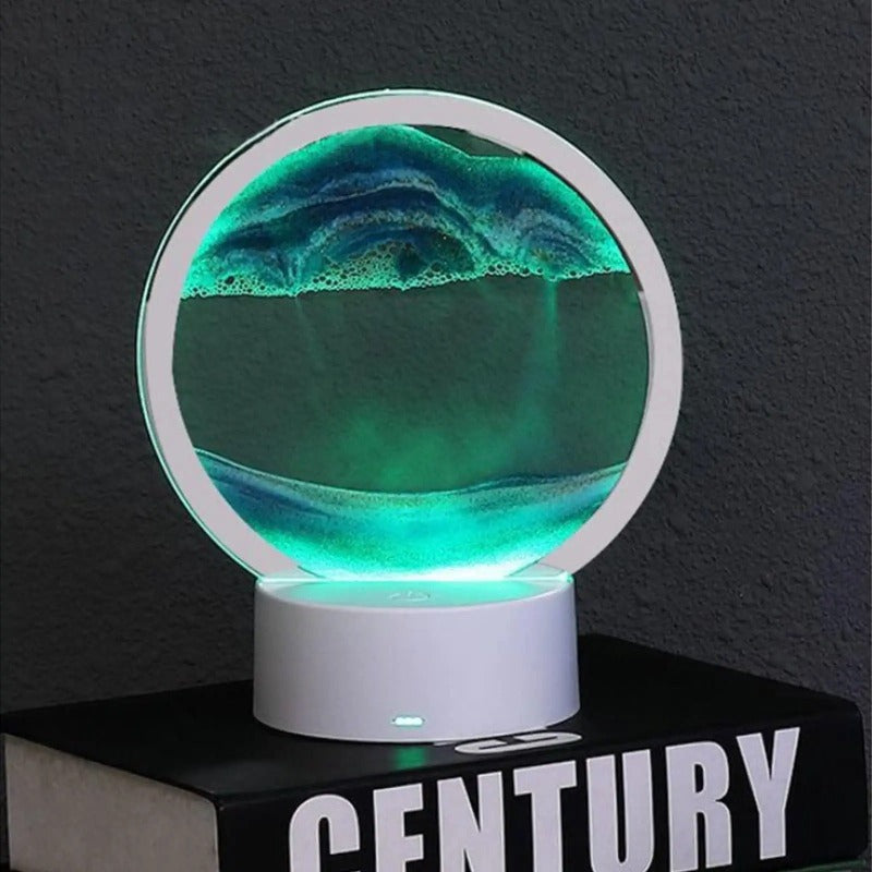 Sand Painting Lamp Remote Control Rgb Led Night Light Quicksand Table Desk