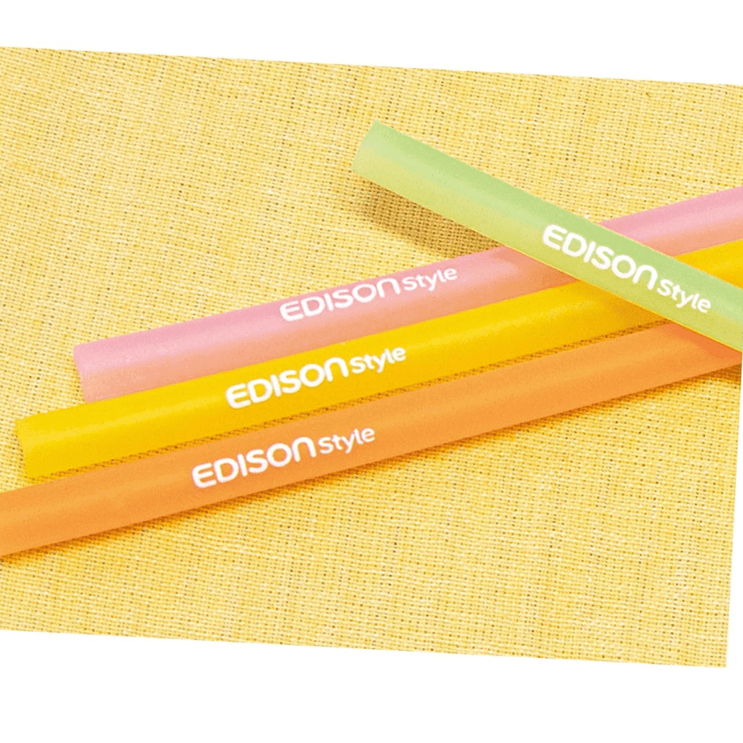 Edison Mama Resealable Silicone Zipper Straw Pink/Yellow