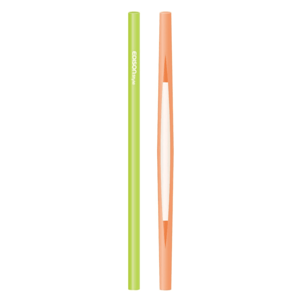 Edison Mama Resealable Silicone Zipper Straw Pink/Yellow