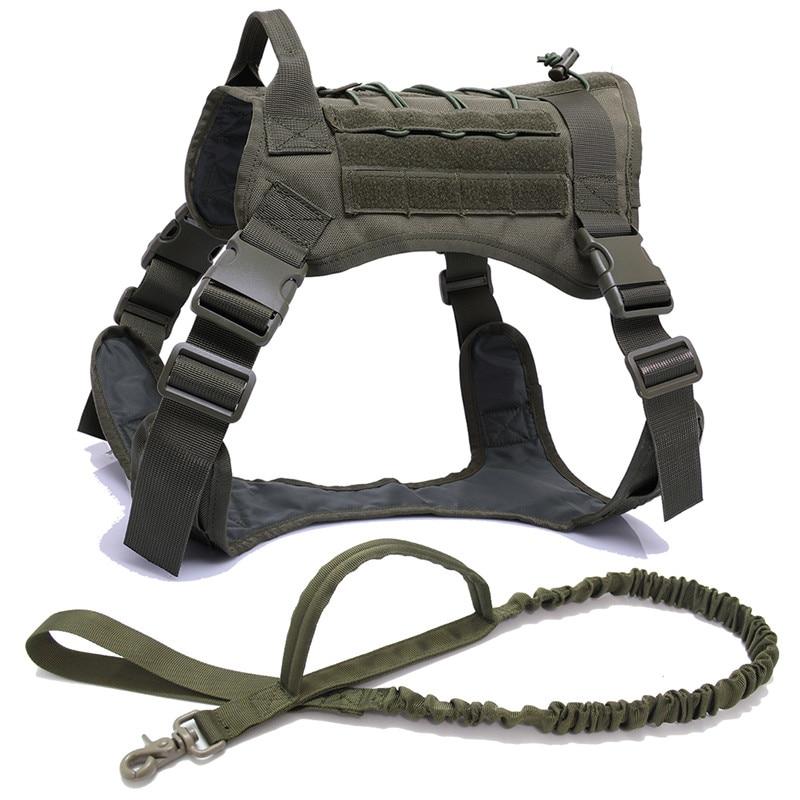 Tactical Dog Harness Vest With Handle Leash