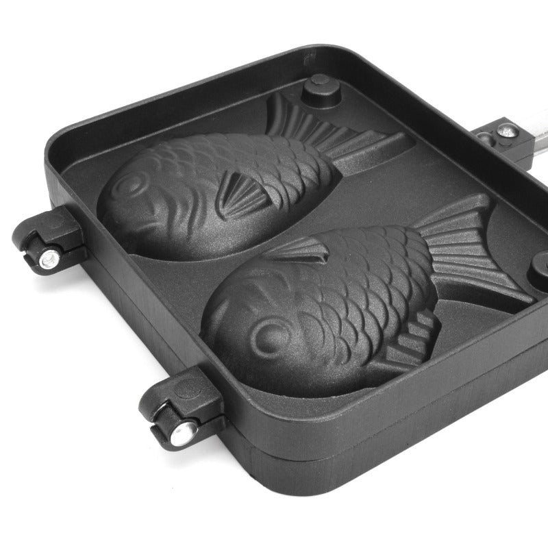 Non Stick Taiyaki Fish Shaped Waffle Frying Pan Maker Food Cooking Baking Mold